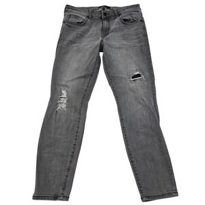 J by Cookie Johnson Womens 29‎ Skinny Gray Distressed Ankle Jeans
